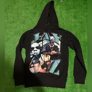 Jay z Black Graphic Pullover Hoodie - Men